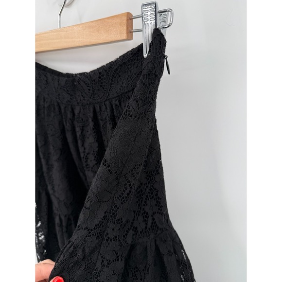 Doen Womens Black Sebastiane Lace Lined Skirt Size XS Whimsigoth Elegant - Picture 7 of 9